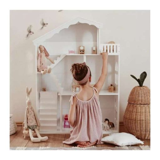 2in1 Babaház Könyvespolc, 116cm Xxl, Fehér