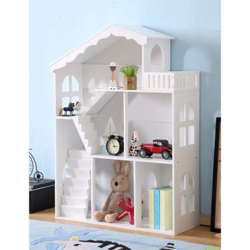 2in1 Babaház Könyvespolc, 116cm Xxl, Fehér