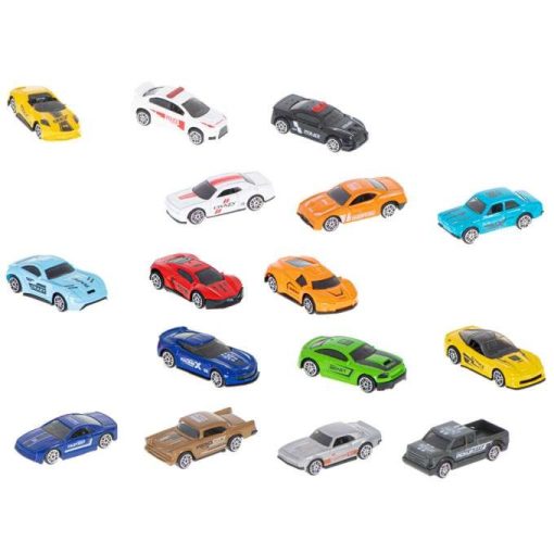  Fém Autók 16 Db-os Készlet 7,5 Cm