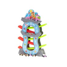 Autópálya Csúszda Parkolóval 5 Emelet + 8 Autó