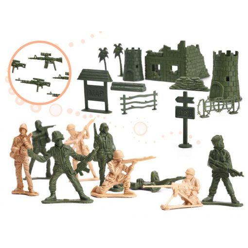 Katonák Katonai Bázis Figurák  114db