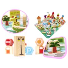 Fa Kockák- Város Építőkockák 120db