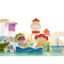 Fa Kockák- Város Építőkockák 120db