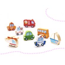 Fa Kockák- Város Építőkockák 120db