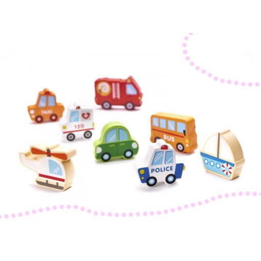 Fa Kockák- Város Építőkockák 120db