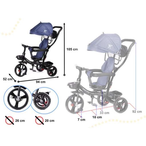 Trike Fix Lite Tricikli Sötétkék