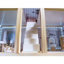 Fa Babaház Mdf + Bútor 78cm Fekete Led