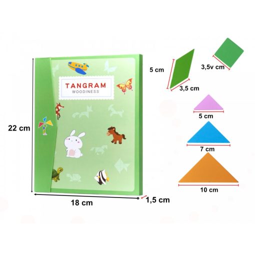Mágneses Könyv Puzzle 3d Tangram Blokkok