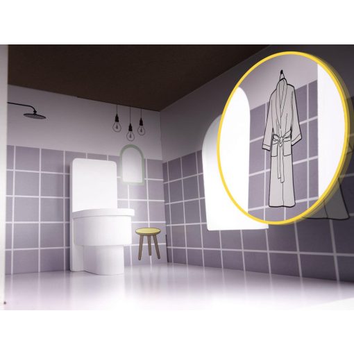 Fa Babaház + Bútor 70cm Szürke