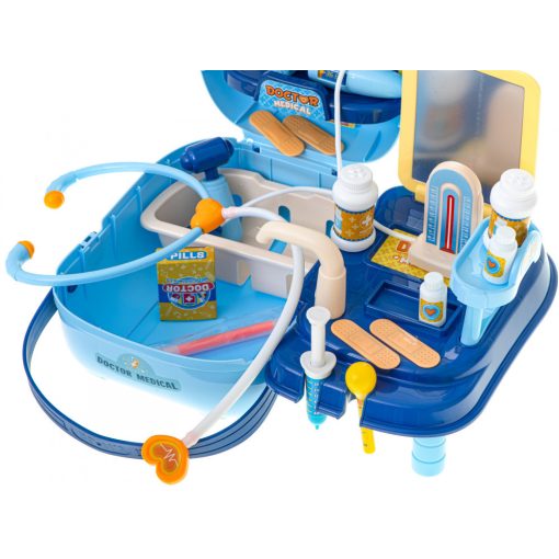 Orvosi Szett Tartozékokkal 34db-es Bőröndben. + Asztal