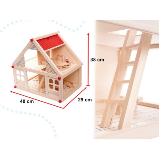 Fa Babaház + Bútor 40cm