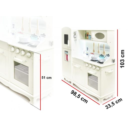 Xxl Fa Játék Konyha Ledes Világítással 103cm