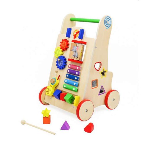 Multifunkciós Fa Járássegítő Gúnáros Készségfejlesztő Játék 6:1-ben