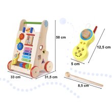 Multifunkciós Fa Járássegítő Gúnáros Készségfejlesztő Játék 6:1-ben