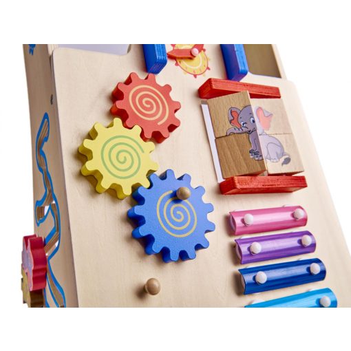 Multifunkciós Fa Járássegítő Gúnáros Készségfejlesztő Játék 6:1-ben