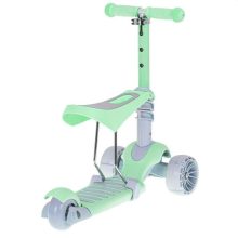 Balance Háromkerekű Robogó Üléssel, Zőld És Szürke Led-del