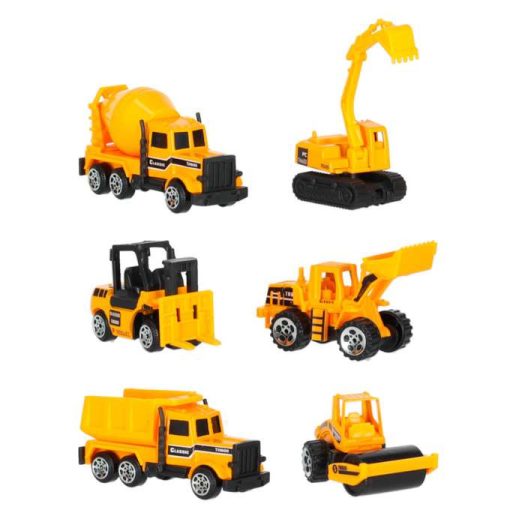 Szállító Teherautó Tir Kilövő + Fém Autók Építőipari Gépek