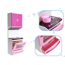 Bababútor Konyha 3 Szegmenses Hűtőszekrény + Led + Hangok + Egy Baba