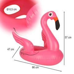   Felfújható bébi úszógumi, gyereküléssel, flamingó mintás, max. 15 kg, 1-3 éves korig