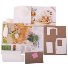 Kétszintes Babaház Fa Modell Led 