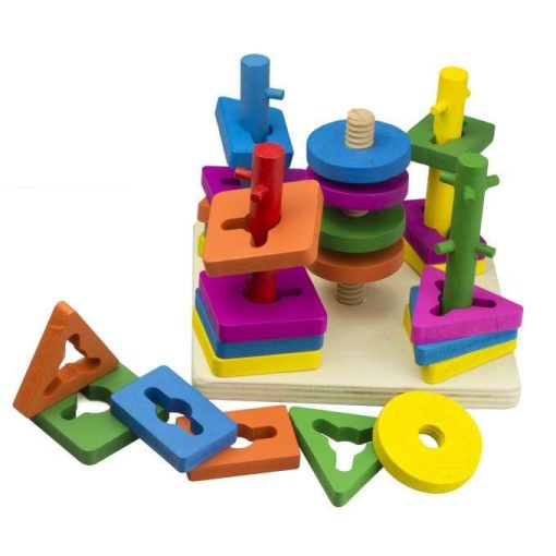 Fából Készült Válogató Arcade Puzzle 5 Torony