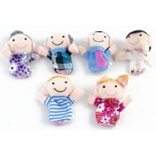 Plüss Kézi Bábok Ujjbábok Család 6 Db