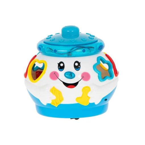  Interaktív És Oktató Játék, Élénk Színek Játszó Zene Pot Blokk