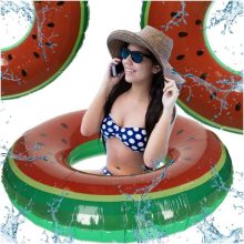 Felfújható úszógyűrű görögdinnyegyűrűvel, 110 cm, max. 100 kg