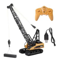   Fémdaru Távirányítóval, 1:14 Méretarány Rc Crane H-toys 1572 Lánctalpas 15 Csatornás 2,4 Ghz 1:14