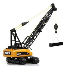 Fémdaru Távirányítóval, 1:14 Méretarány Rc Crane H-toys 1572 Lánctalpas 15 Csatornás 2,4 Ghz 1:14