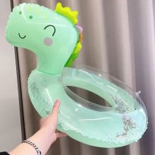 Felfújható bébi úszógumi, orrszarvú mintás, üléssel, 70cm