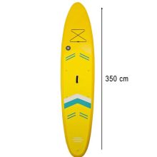 Felfújható SUP deszka úszáshoz üléssel, kiegészítőkkel, evezőkészlettel, sárga, 350 cm
